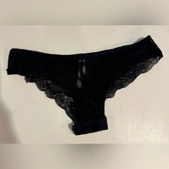 PINK Victoria's Secret Black Lace Panties hipster size small - Picture 5 of 5